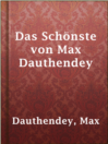 Cover image for Das Schönste von Max Dauthendey